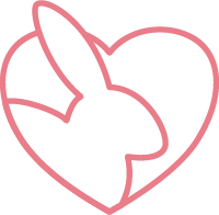 Rabbit Outline Inisde a Heart Icon
